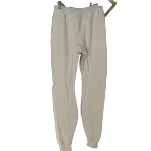 Morgan Long John Thermal Base Layer Pants Size XL Made in USA Ivory Outdoors